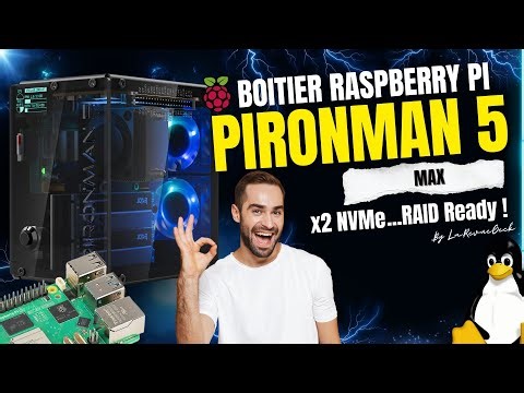 PironMan 5 MAX: The ultimate case for Raspberry PI 5: RAID 1, RGB, OLED screen, Fan + Tutorial