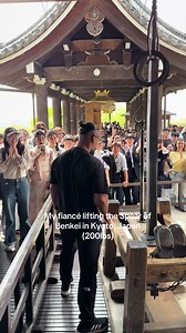Fiancé Lifts Spear of Benkei in Kyoto, Japan (200lbs)