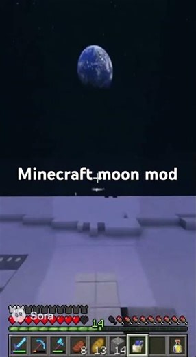 Minecraft moon mod #gaming #minecraft #shorts #moddedminecraft #minecraftshorts