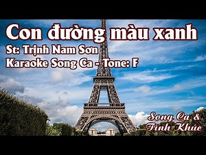 Karaoke Song Ca Con Đường Màu Xanh | Song Ca & Tình Khúc