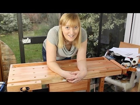 VidaXL carpentry workbench unboxing and setup