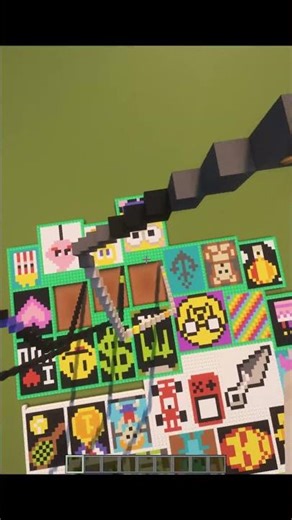 Satisfying pixel art in Minecratf (Boom) #shorts #gaming #minecraft