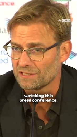 "The normal one" Jurgen Klopp during his first Liverpool press conference