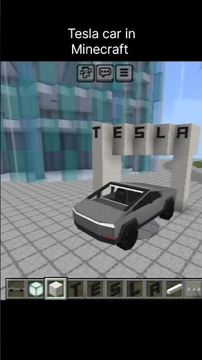 I Have the Tesla Car Add-on in Minecraft! 🚘🔥#MinecraftTesla #shorts #minecraft #AddOnDownload #tesla