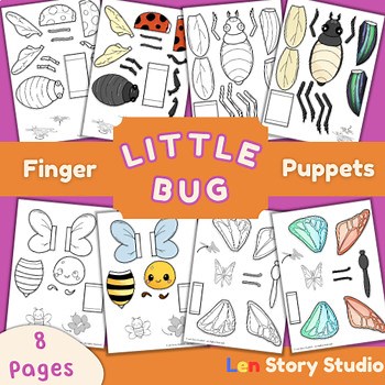 Insect Finger Puppet Craft Bundle | Printable Fine Motor Art Activities