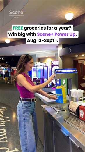 7.5K views · 18 reactions | Get ready to Power Up your summer - Scene+ Power Up kicks off August 13 and runs until September 1! Complete missions from your personalized gameboard, from shopping to quizzes and more, to earn Scene+ points and ballot entries for a chance to win 1 of 3 grand prizes of FREE groceries for a YEAR! What are you waiting for? Power Up! | Scene | Facebook