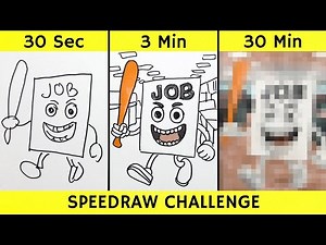 Drawing JOB JOB JOB SAHUR in 30 sec, 3 min, and 30 min | Italian Brainrot | Fendraw