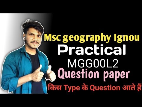 Mgg00L2 practical IGNOU|| msc geography practical questions||mgg00L1 and mgg00L2 pyq IGNOU|| ignou
