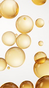 Golden liquid oil bubble background, 3d rendering. Premium Stock Video Footage