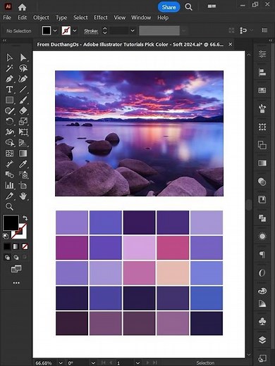 Tips to Pick Color & Create Color Palette From any Image in Adobe Illustrator #illustratortutorial