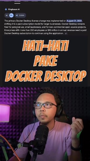 Programmer Zaman Now on Instagram: "Hati hati pake docker desktop"