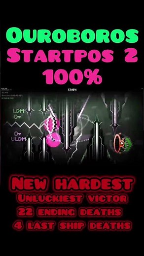 Unluckiest Victor? | ouroboros startpos 2 100% (new hardest) | #geometrydash #gd