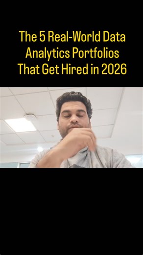 Abhishek on Instagram: "The 5 Real-World Data analytics Portfolios portfolios that get hired in 2026 SQL, Excel, Python #excel #sql #python"