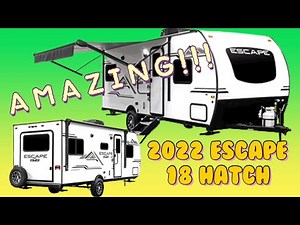 Hot New Floorplan! 2022 Escape 18 Hatch at VEURINK’S RV CENTER. Small, Light travel trailer.