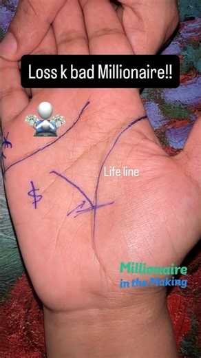 Loss k bad millionaire banny ka sign #millionaire #reels #palmistry #viral #subscribe #love #wealth