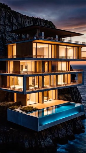 From Empty Cliff to Luxury Mega Mansion in Seconds | Time Lapse #shorts