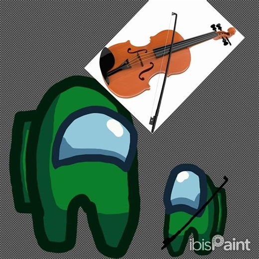 The world smallest violin/el violin mas chico del mundo #amongus #innersloth #violin #speedpaint