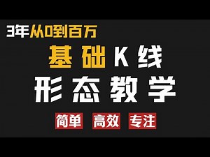 24岁币圈3年从0到百万【保姆式交易教学】第二课：基础K线形态教学，牛市熊市操作指南