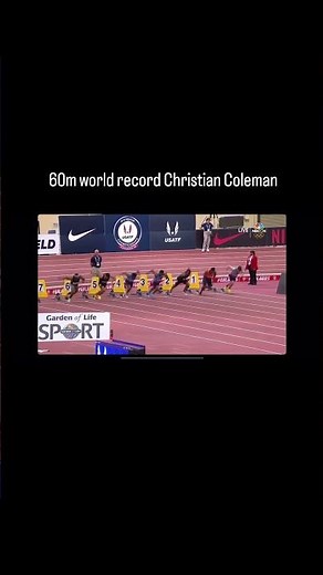 Christian Coleman 60m World Record — 6.34 Seconds