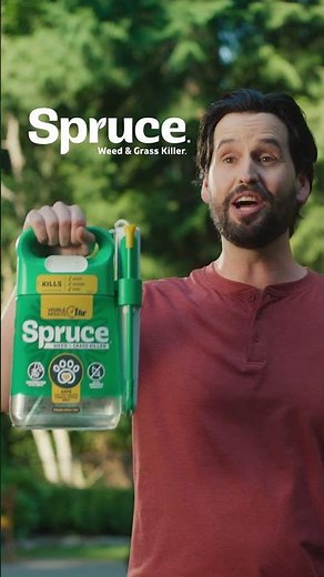 Let your dogs out, with Spruce Weed & Grass Killer! Pet Friendly, Weed Deadly!