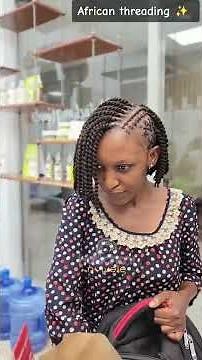 Beautiful 😍 African threading on natural hair