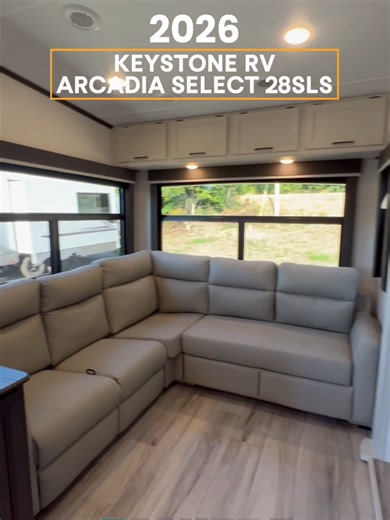 STEP into comfort with the NEW 2026 Keystone Arcadia Select 28SLS 🚐✨STOCK # 9533 This beautiful RV blends modern style with a spacious layout that’s perfect for relaxing at the campground. 🔥 Top features: • Rear living room layout with a cozy, open feel 🛋️ • Comfortable queen bed in the private bedroom 🛏️ • Spacious interior designed for relaxing or entertaining • 32 ft 7 in length • Dry weight: 7,830 lbs Whether you're planning weekend escapes or extended stays, the Arcadia Select 28SLS del