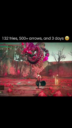 Elden Ring Win After 132 Tries: 500 Arrows and 3 Days