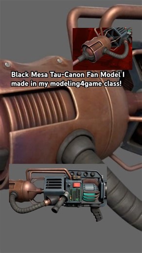 #blackmesa tau-canon fan model i made in my modeling for game class! #gameart #3dmodeling