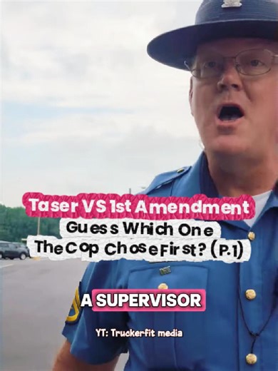 Taser vs. First Amendment Guess which one the cop chose First? P.1