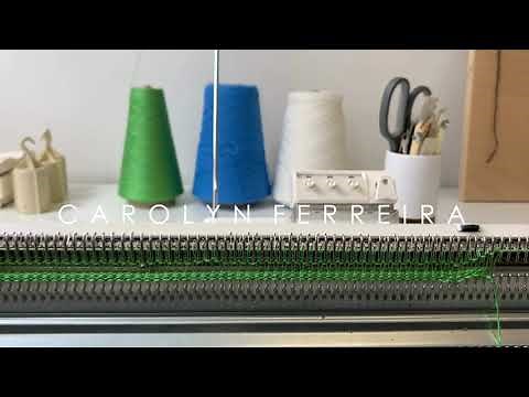 Casting on Double Bed Knitting Machine