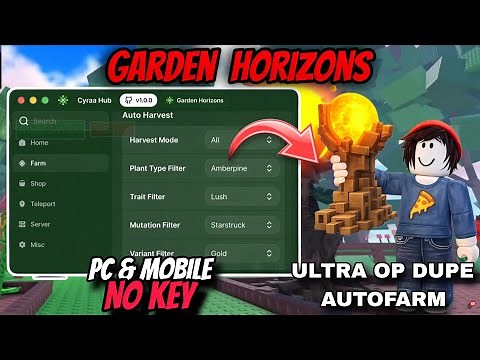 Garden Horizons Script *NO KEY* - DUPE SEEDS, AUTOFARM, AUTO BUY, AUTO HARVEST