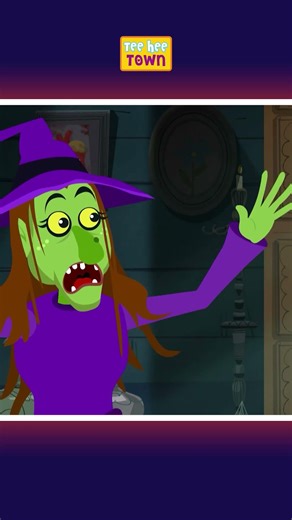 Teehee Town - Witch Screaming While Skeletons Dancing #teeheetown #kids #shorts #halloween