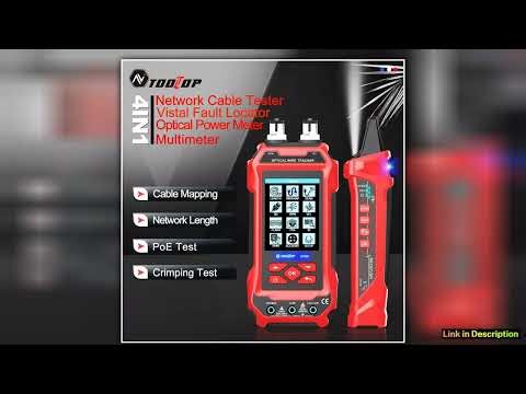 TOOLTOP Network Cable Tester 4 in 1 Multifunction Fiber Optical Power Meter Visual Fault Locator no