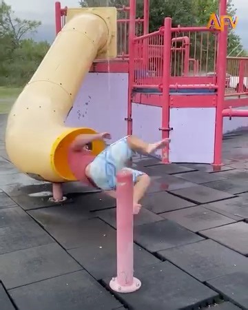 Slides and hammocks guarantee laughs. | America's Funniest Home Videos