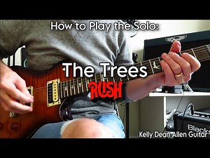 How to Play the Solo - THE TREES - Alex Lifeson (Rush). Guitar Lesson / Tutorial.