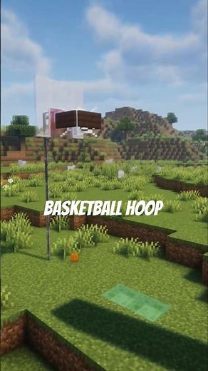A FUN AND SIMPLE BASKETBALL HOOP TUTORIAL IN MINECRAFT 🏀 #minecraft
