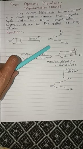 Ring opening metathesis reaction #chemistry