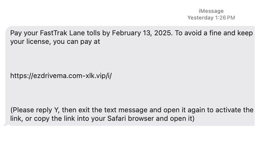 E-ZPass text message scam: What to know about 'smishing'