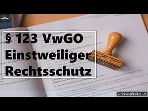 Preliminary legal protection § 123 VwGO I Administrative Law AT Fundamentals 26