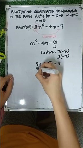 Factoring Quadratic Trinomials Using AC Method #poginess #buksanmo