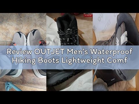 Review OUTJET Men's Waterproof Hiking Boots Lightweight Comfortable Outdoor Walking Trail Boots Shoe