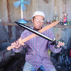 How to make a sword following a wood sword sample | METAL WORKS