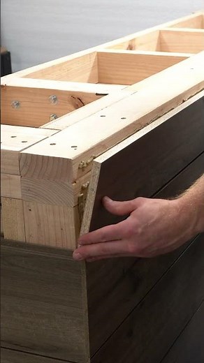 Adhesive + Brad Nails = Perfect Shiplap #woodworking #tutorial #shorts