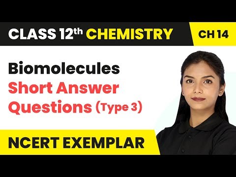 Biomolecules - Short Answer Questions (Type 3) Que. 41 to 57 | Class 12 Chemistry Ch 14 (Exemplar)