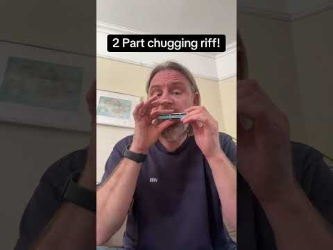 Easy 2 part chugging riff for a C harmonica.