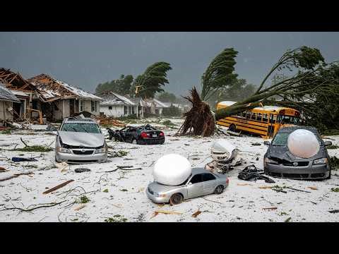 Chaos in Ohio Today! Brutal Gorilla Hail Storm Slams Many Homes, Cars in Columbus