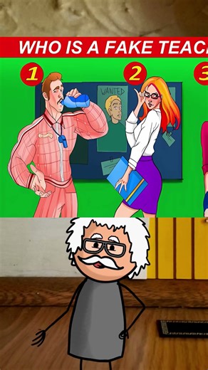 Who is the fake teacher — Person 1, 2, or 3? #LogicRiddle