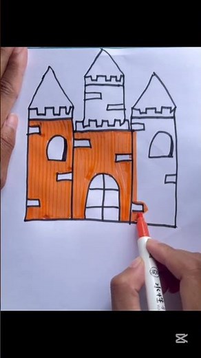 🏰✨ Easy Castle Drawing Tutorial for Beginners