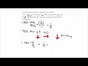 Quasi-Linear Utility Maximization with Diminishing MRS: - ECON 10A