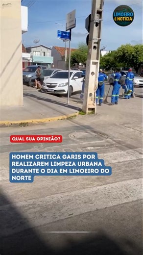 Limoeiro é Notícia on Instagram: "Homem critica garis por realizarem limpeza urbana durante o dia em Limoeiro do Norte-CE; Qual Sua Opinião? O vídeo que circula nas redes sociais mostra um homem filmando as mulheres que realizam a limpeza urbana em Limoeiro do Norte e criticando-as, afirmando que elas estariam trabalhando durante o dia e jogando lixo sobre ele. Sobre o caso, é importante ter cautela antes de tirar conclusões. Profissionais da limpeza urbana exercem um serviço essencial para a ci